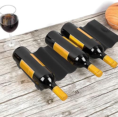 Bebida refrigeradora de vinho empilhamento tapete dobrável de silicone pilha de vinho pode empilhadora lata lata rack space economizador para gabinetes de despensa de geladeira