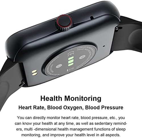 PSTUIKY 1,83 polegada colorida colorida em tela cheia de um botão Bluetooth Call Smart Bracelet freqüência cardíaca Blood Oxygen Sleep