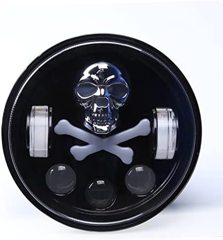 Youstar-Light 5-3/4 5,75 polegadas Motocicleta LED FARECTLEM COM RGB SKULL COMPATÍVEL para Dyna Street Bob Super Wide Glide