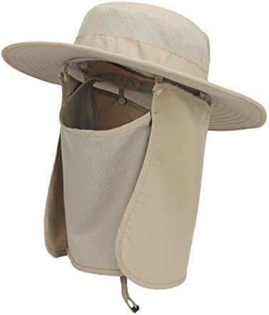 Chapéu de sol ao ar livre UPF 50 Proteção Chapéu de pesca à prova d'água Capéu de trapa de pescoço de verão