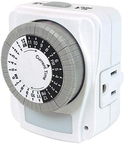 Prime Wire & Cable TNINL2412 1 SOLTELA 24 HORA TIMER MECÂNICO ELETROMENTE COM NIGHTILHA