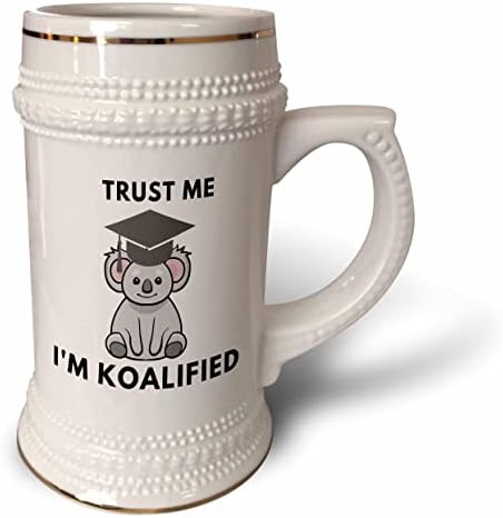 3drose graduou coala com texto de confiança eu sou koalified - 22oz de caneca