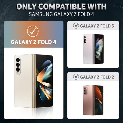 Caso de Ambison para Samsung Galaxy Z Fold 4 5g, Samsung Z Fold 4 Case com São de caneta S & Kickstand, Proteção de dobradiça de