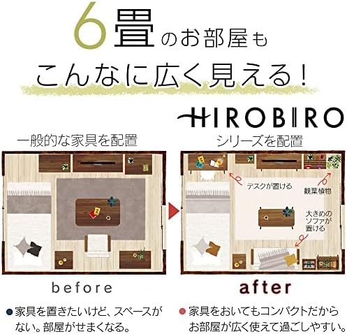 Série Hirobiro WOS-4 Aberta prateleira, prateleira aberta de madeira, 2 x 2, largura aprox. 27.2 x profundidade aprox.