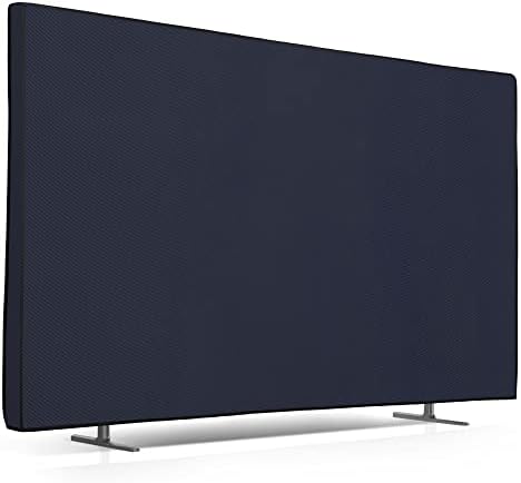 Capa de poeira Kwmobile para 49-50 TV - Protetor de TV de caixa de tecido para TVs de tela plana - Blue escuro