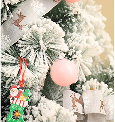 Conjunto de árvores de natal de neve Yumuo, pinheiro artificial de pinheiros com ornamentos de decorações, para lojas de escritório em casa e hotéis-brancos de 240cm