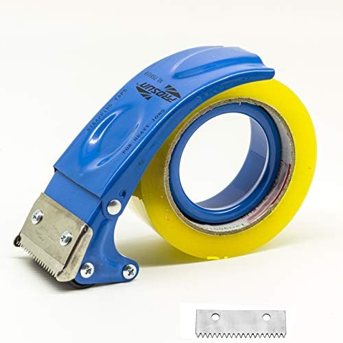 Prosun Metal Metal Handheld Dispensador de fita de 2 polegadas Pacote de embalagem vedada Cutter azul