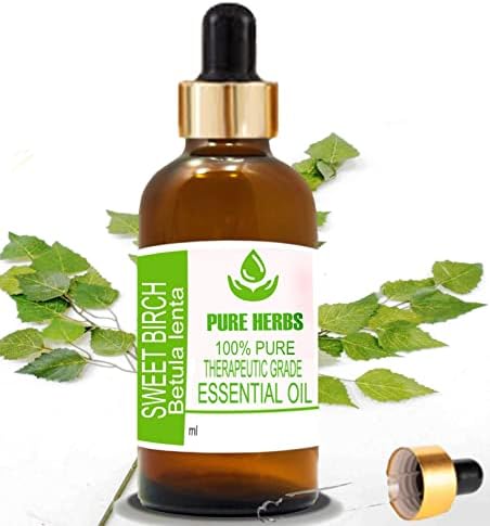 Ervas puras birch doce puro e natural terapêutico Óleo essencial com conta -gotas 100ml