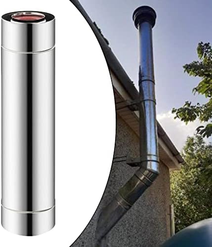 Tooyful portátil fogão cidadilhe dia 2,36 polegadas de aço inoxidável lareira de luminária tubo de exaustão de tubo para caminhada