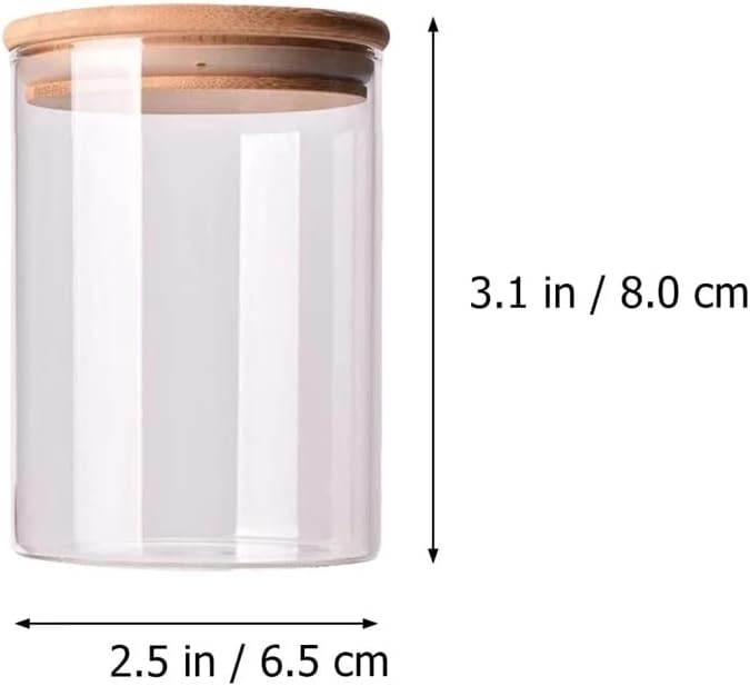 Sdgh 10pcs tampa de vidro jarra de vasilhas de cozinha garrafas de armazenamento de cozinha Jar