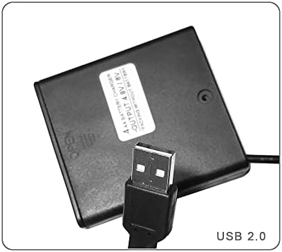 Danxq USB Male Socket 4 AA 4AA Carregador de bateria Caixa de caixa Saída de 4,8 volts ou 6 volts com interruptor ON OFF,