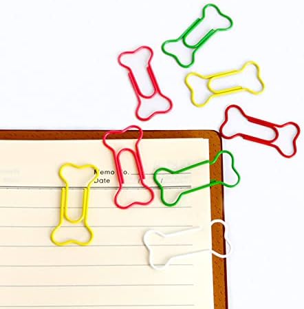 Clipes de papel de Brraavees colorido cão fofo clipes de papel para arquivos de marcadores notebook da escola de escritório