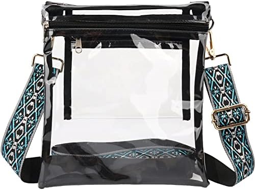 Bolsa clara para mulheres: Clear Bag Stadium Aprovado pela Bola Mensageiro de Bolsa Clear para Concertos Eventos de Esportes