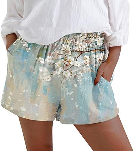 Shorts míshui para mulheres shorts casuais de verão para mulheres para feminino Cantura elástica da cintura confortável para