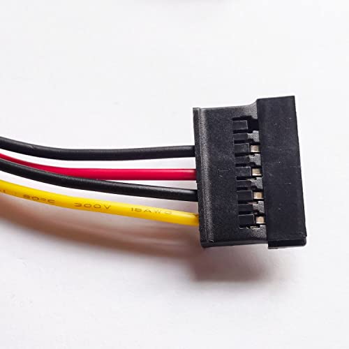 O ouqylg SATA para Molex Extension Cabo SATA Cabo de alimentação de 7 polegadas de 4 pinos Molex para adaptador de cabo de alimentação