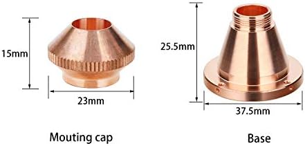 Kit de bico de laser em forma de bala de dez altos para a cabeça de corte a laser de fibra, diâmetro máximo.