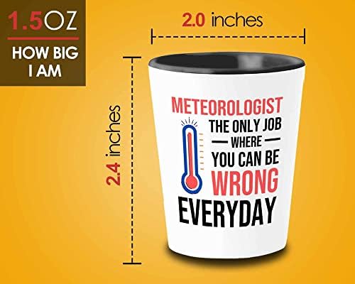 Meteorologista Shot Glass 1.5oz - Errado todos