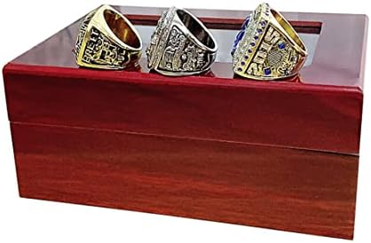 AuetrCls 3PCS Championship Rings Set, fãs de beisebol Presentes compatíveis para Royal For Men Mulheres meninos,