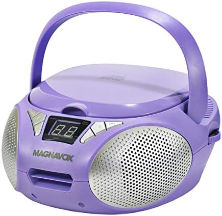 MAGNAVOX MD6924-PL PORTATE TOPO CD Boombox com rádio estéreo AM/FM em roxo | CD-R/CD-RW Compatível | Exibição de LED