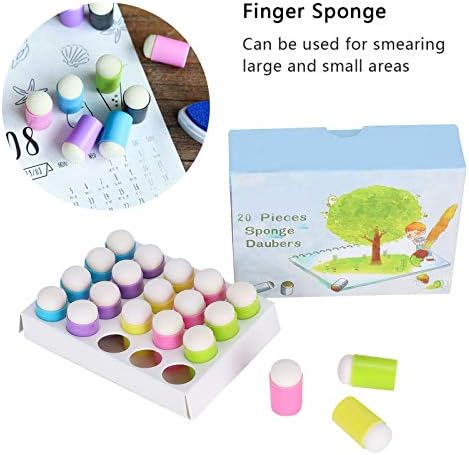 20pcs coloridos esponja prática daubers pintando dedos esponjas