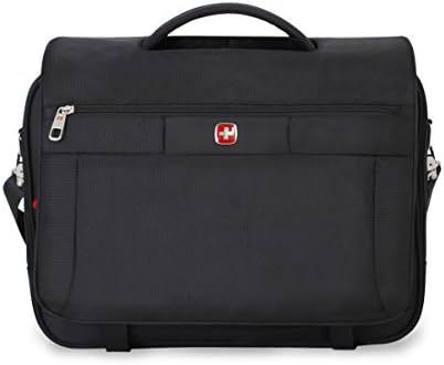 Gear suíço SA8733 Black TSA Friendly Scannsmart Laptop Messenger Bag - se encaixa na maioria dos laptops de 15 polegadas e comprimidos