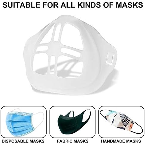Suporte 3D para máscara, estrutura de suporte interno de silco, suporte anti-capa de óculos, inserção de máscara de plástico para respiração confusa