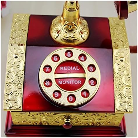 Telefone fixo telefone decorativo, telefone antiquado com botões grandes, escritório de telefone decorativo, 15x13x22cm