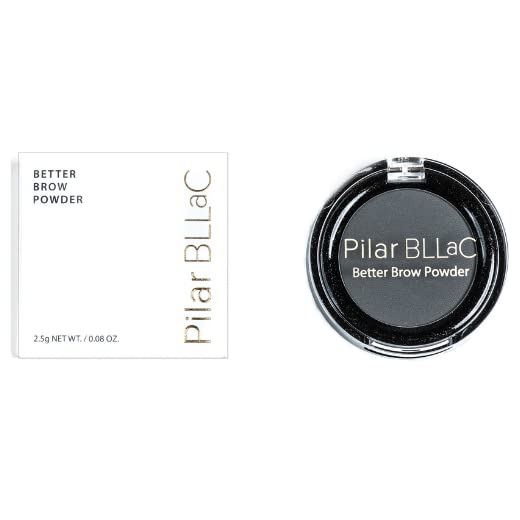 Pilar Bllac cinza melhor pó de sobrancelha, pó de sobrancelha macia e natural para mulheres, ajuda a aprimorar e definir sobrancelhas