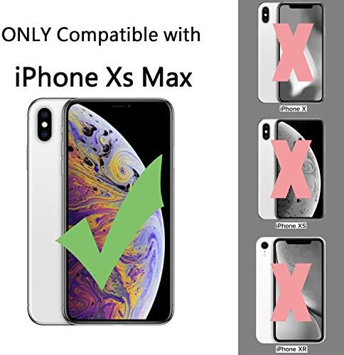 TENOC Telefone compatível para iPhone XS Max Case, casos de para-choques transparentes para XS max 6,5 polegadas, preto