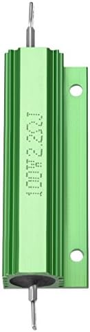 Resistor de caixa de alumínio UXCELL 100W 2,2 ohm Wirewound Green para conversor de substituição de LED 100w 2.2rj