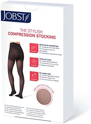 Jobst UltraSheer compressão meias, 8-15 mmhg, cintura alta, dedo do pé fechado