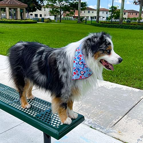 Estilo Odi 4 de julho Dog Bandana - bandeira americana bandanas para cães para cães pequenos, médios e grandes, lenço