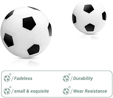 Póstola de substituição de mesa de pebolim wakefa: mini bolas de caça de mesa oficiais em preto e branco de 36 mm - conjunto de 12 bolas de futebol