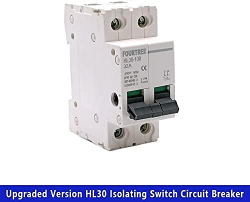 Aybal 1PCS Switch principal HL30 Isolador do disjuntor Função da família Desconector Isolador 1p 2p 3p 4p 32a 63a 100a