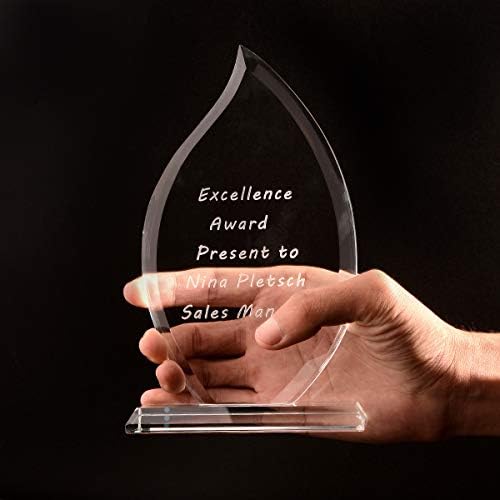 Longwin Personalizado Presentes de Apreciação do Professor Crystal Award Trophy Grátis Gravura Placa de Prêmio de Vidro Personalizado para Reconhecimento de Funcionários Agradecimento Agradeceno Ação de Graças Presente do Dia de Ação de Graças