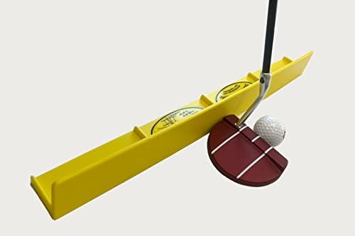 O Modelo de Putting ARC - MS3 - Ajuda de treinamento de golfe usada para aperfeiçoar sua colocação e reduzir sua pontuação! - Pratique e domine seus fundamentos de colocação! - Amarelo dourado