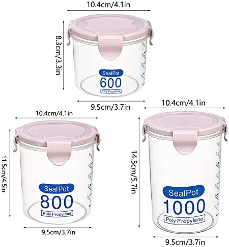 2022 Recipientes de armazenamento de alimentos 3 cores combinação de 1000 ml caixa de armazenamento de cozinha selada