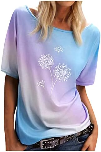 T-shirt feminina decote em V para impressão gráfica de Yoga Flowy Crop Crop Spring PLUST TAMAN