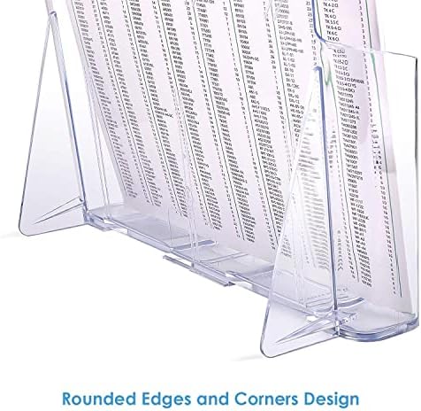 Pacote MaxGear 2 pacote de 8,5x11 polegadas portadores de folheto de folheto, 3 pacote de 4 polegadas de 4 polegadas de 4 clear literatura