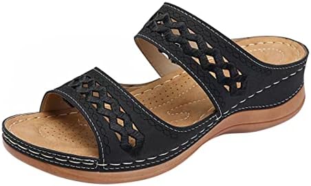 Sliders de deslizamento femininos para mulheres de Kingtowag Sapas de sapatos de sapatilhas de cunhas sandálias Sandálias com saltos para mulheres largura de largura