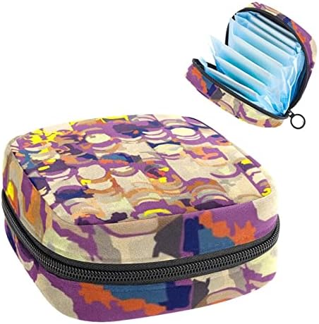 Bolsa de armazenamento de guardanapos sanitários Jungle Camouflage Padrão Menstrual Bolsa de Titular portátil com zíper para meninas adolescentes mulheres viagens ao ar livre