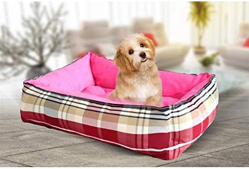 Cama de animais de estimação de moda para cães, sofá de cama de estimação de pata macia e quente resistente à água com removível e lavável