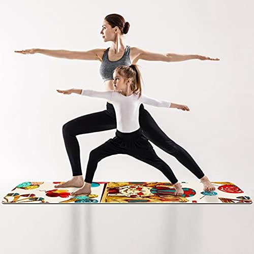 6mm de tapete de ioga extra grosso, Circus Retro Print Eco-Friendly TPE Exercício tapetes pilates tape para ioga, treino, fitness