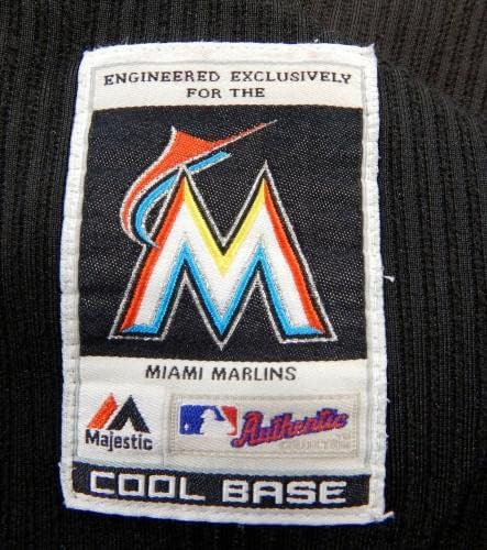 2014-16 Miami Marlins Angel Reyes #38 Game usou Black Jersey Ex ST BP 64 - Jogo usou camisas MLB