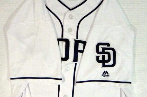 2017 San Diego Padres Griffin Benedict 81 Game usou White Jersey SDP1102 - Jerseys MLB usada para MLB usada