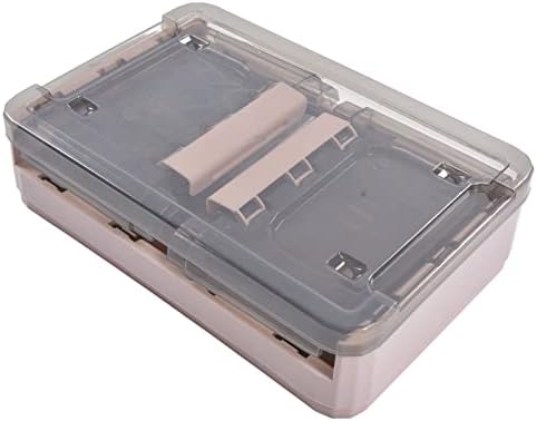 Lixeira de armazenamento empilhável PLPLAAOO, caixa de armazenamento de plástico de 35L com 4 rodas, caixa de armazenamento