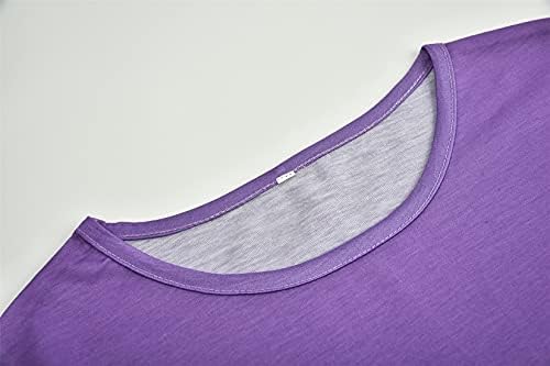 Andongnywell Women's Crew pescoço camisetas de manga curta gradiente de verão Tops