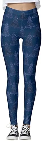 IIUs de Natal de cintura alta Leggings feminino plus size leggings renas de renas para levantar treino de arremesso de ioga esportiva