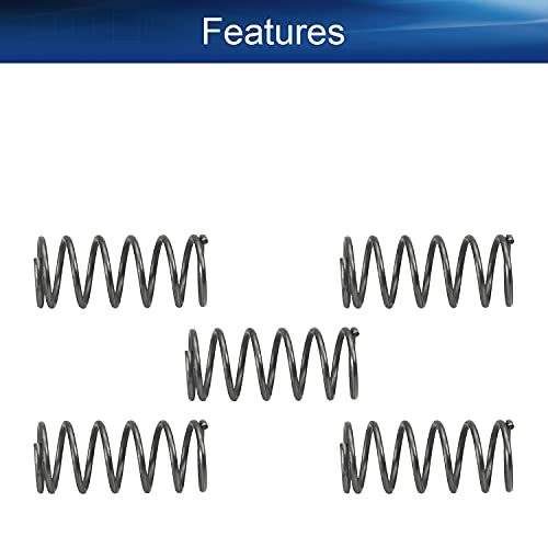 Bettomshin 5pcs Diâmetro do fio da mola comprimido 0,04 x od 0,35 x comprimento livre 0,79 Aço prolifeido bobina estendida
