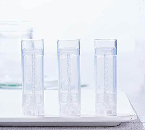 HealthCom 100 PCs 5ml 5g Clear Recipientes de desodorantes vazios Tubos de baleques de lábios ovais Torrem de enchimento recarregável de bala